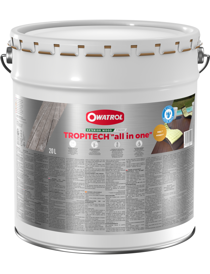 Tropitech (HONEY) high UV protection wood coating 20 Liters